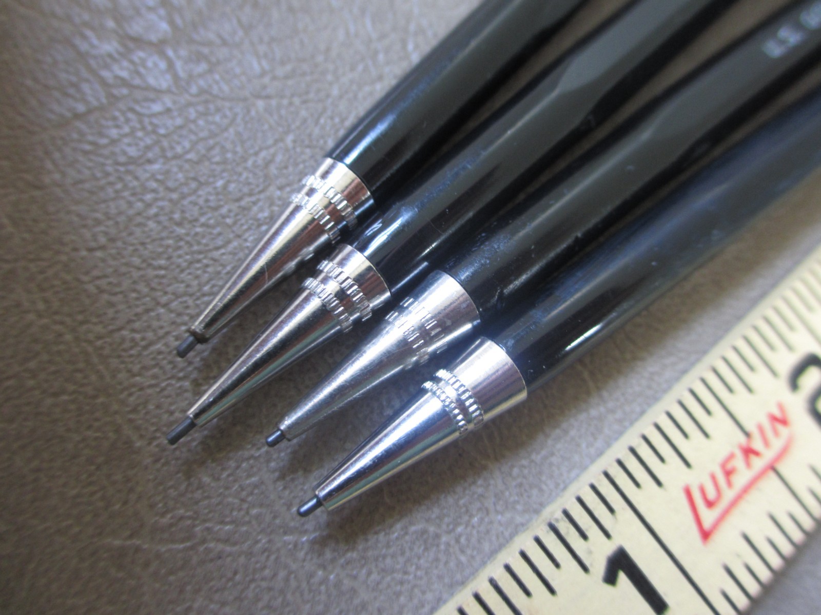 Vintage Old Skilcraft US Government Mechanical Pencils Black Made USA Set Of 4