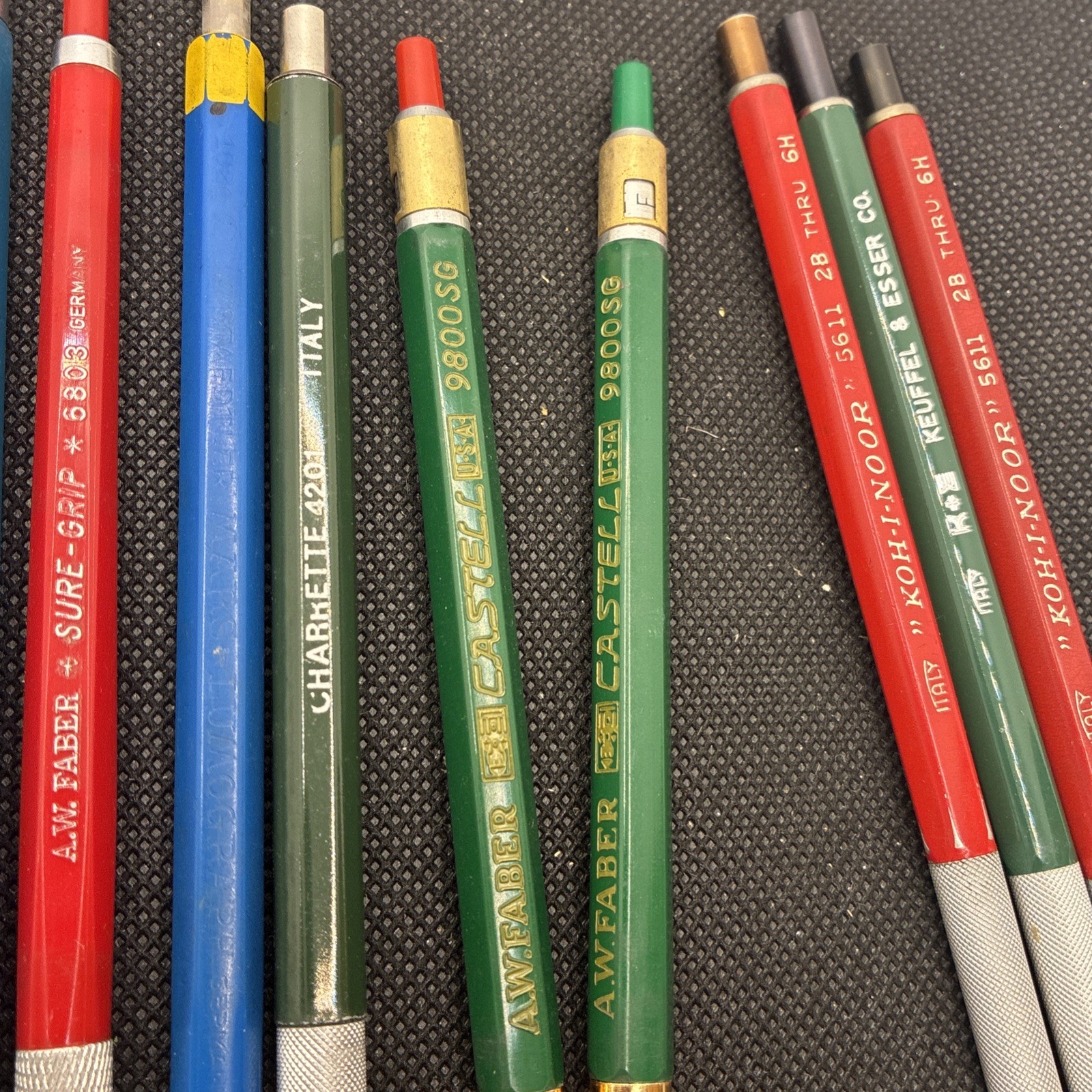 15 Lead Holders Lots Keufel Faber Charrette 9800 Sg Locktite #131 CCC