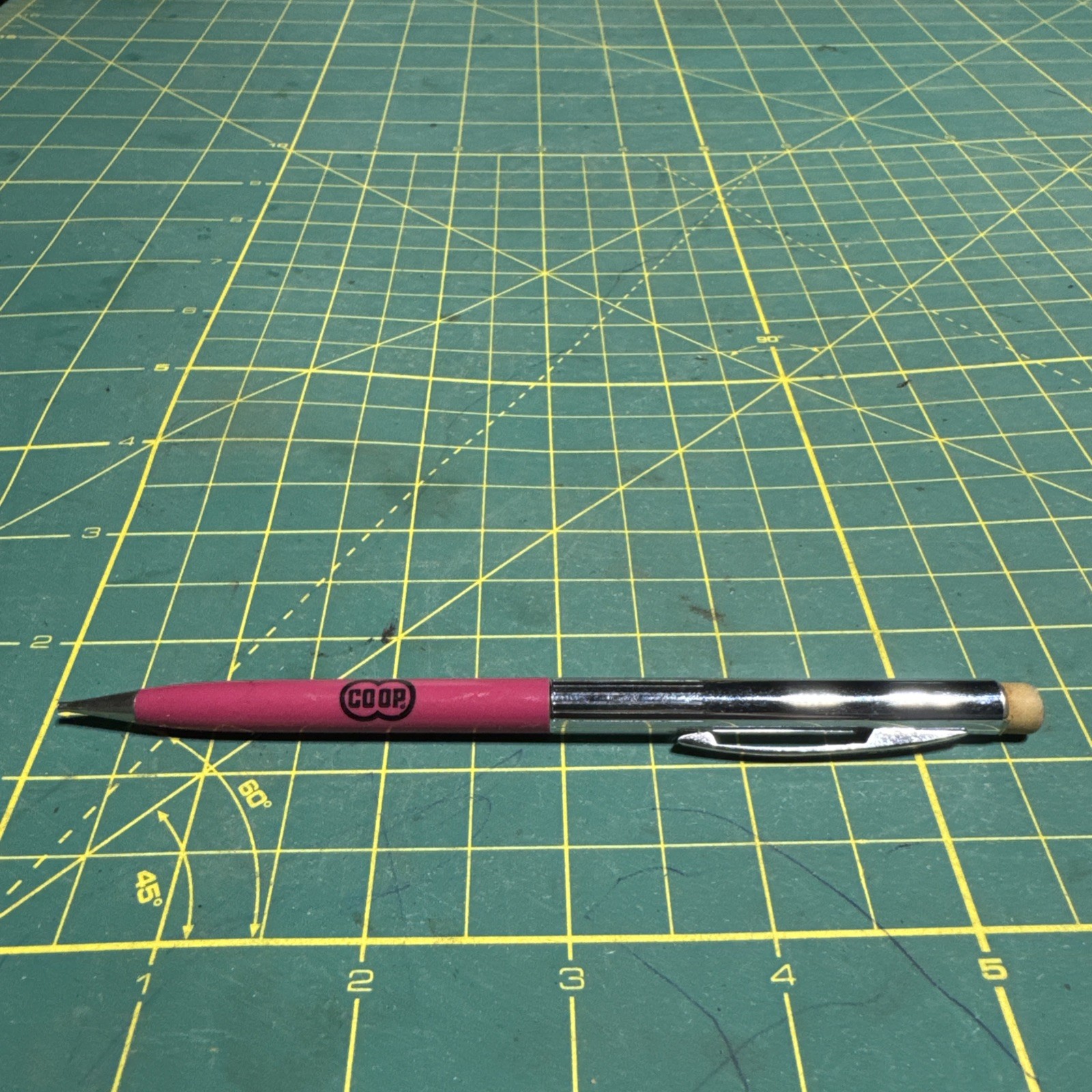 Vintage 1960’s Sheaffer Blackwell, OK Coop Pink/Chrome Mechanical Pencil
