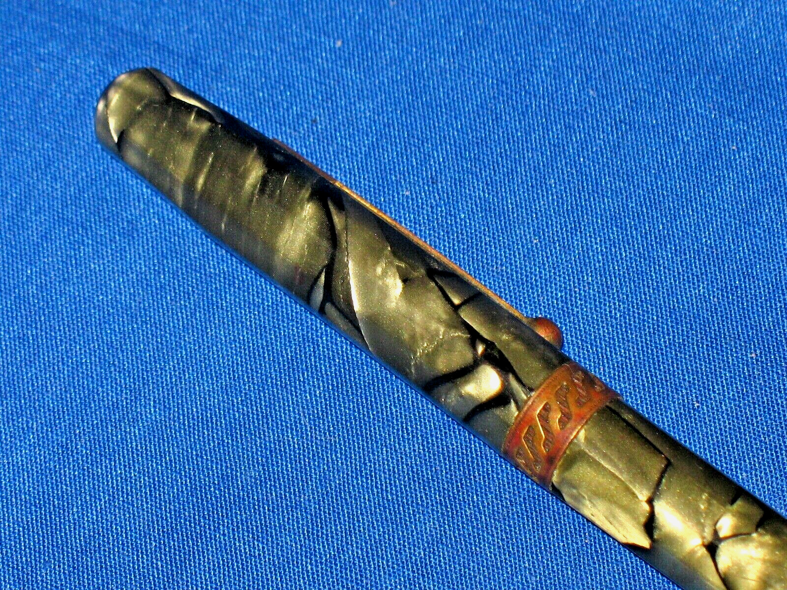 Mechanical Pencil Vintage Marbled Green W/ Eraser, Pocket Clip Clutch Pencil