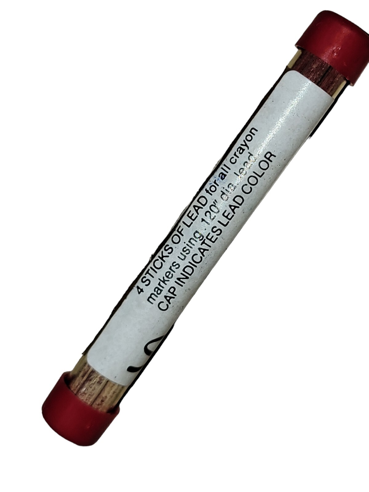 Vintage Scripto Red Crayon Marker Leads .120″ Dia Made Atlanta GA USA Model G120