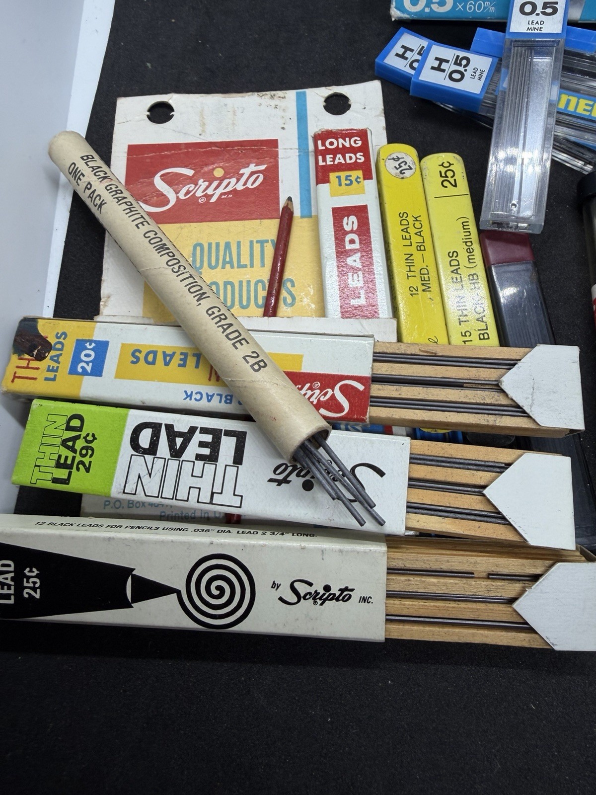 Vintage Mechanical Pencil Lead Lot Scripto Pilot Etc Mixed Lot