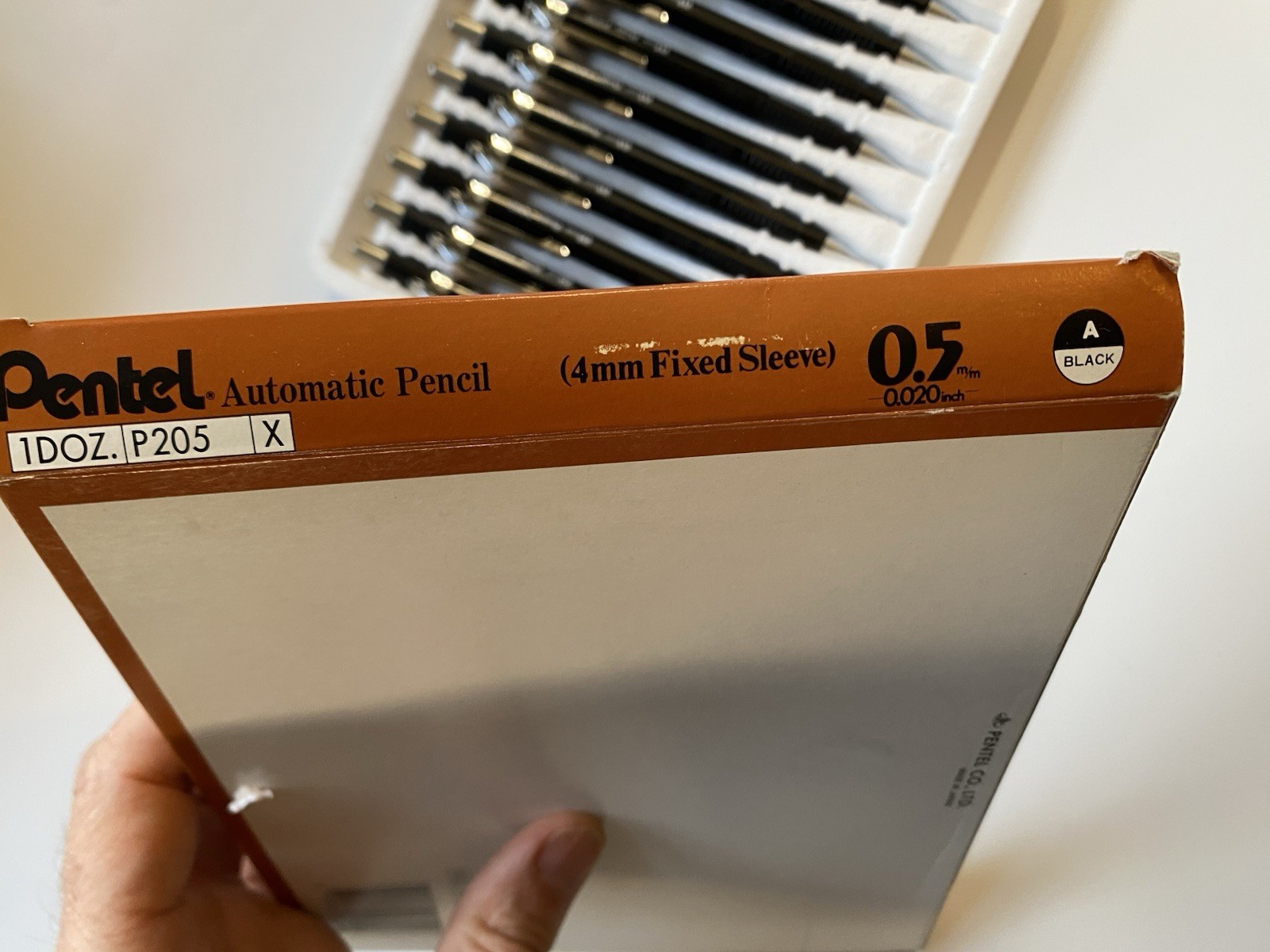 NOS Vintage Pentel Automatic Pencils 12-Pack P205 Black