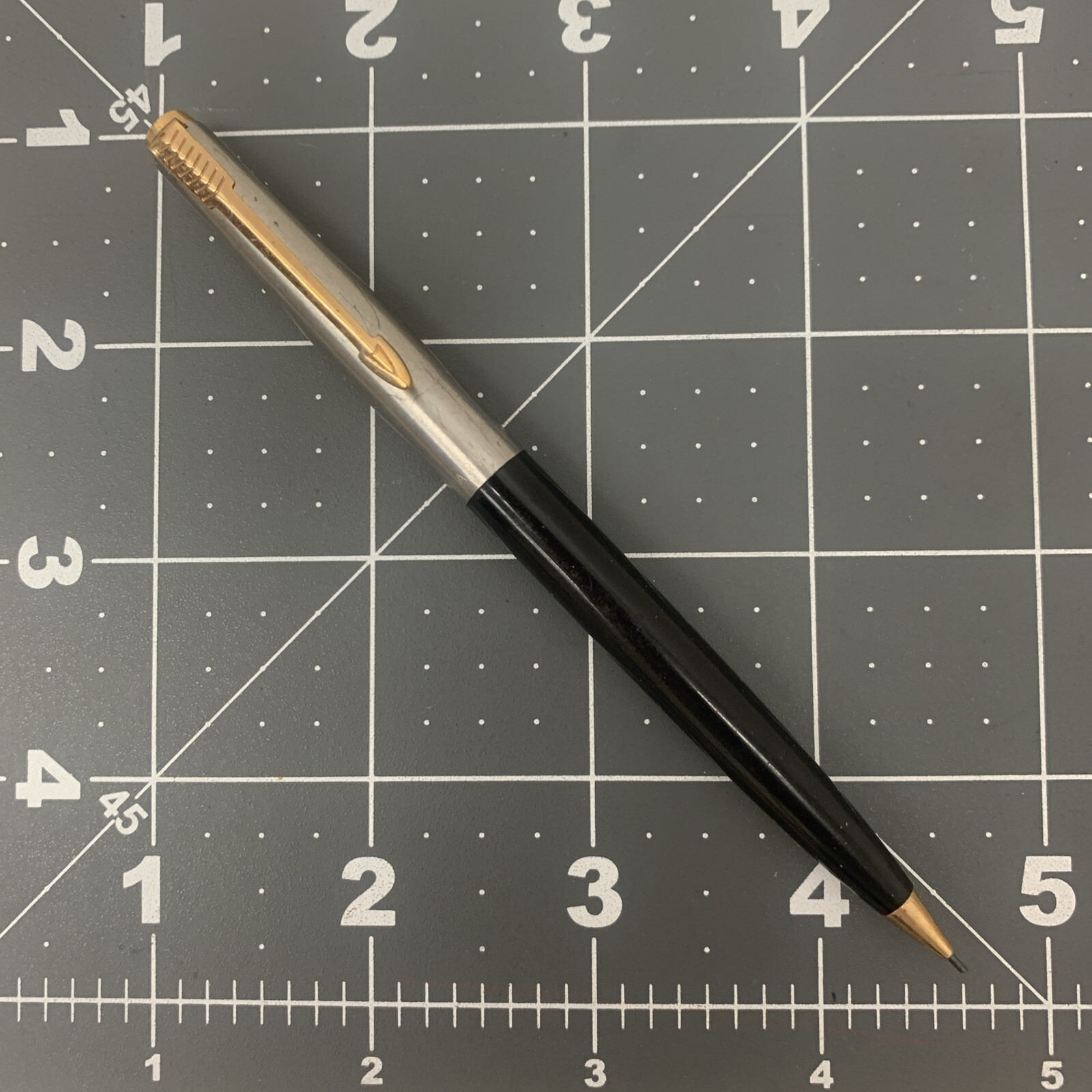 Vintage Parker Gold Arrow Black Barrel Mechanical Pencil Made In USA