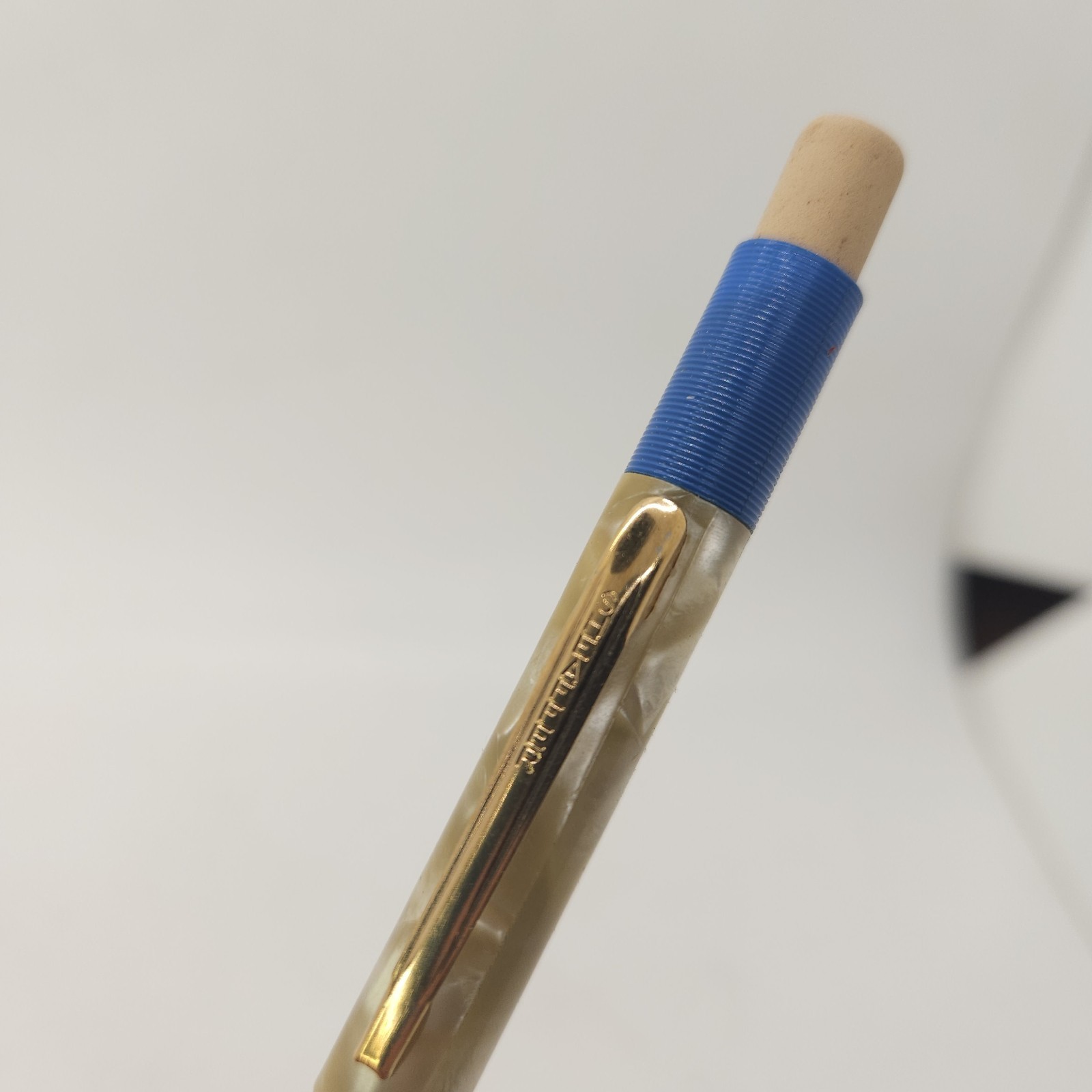 Sheaffer Vintage Mechanical Pencil 1970’s Blue Iridescent With Gold Trim
