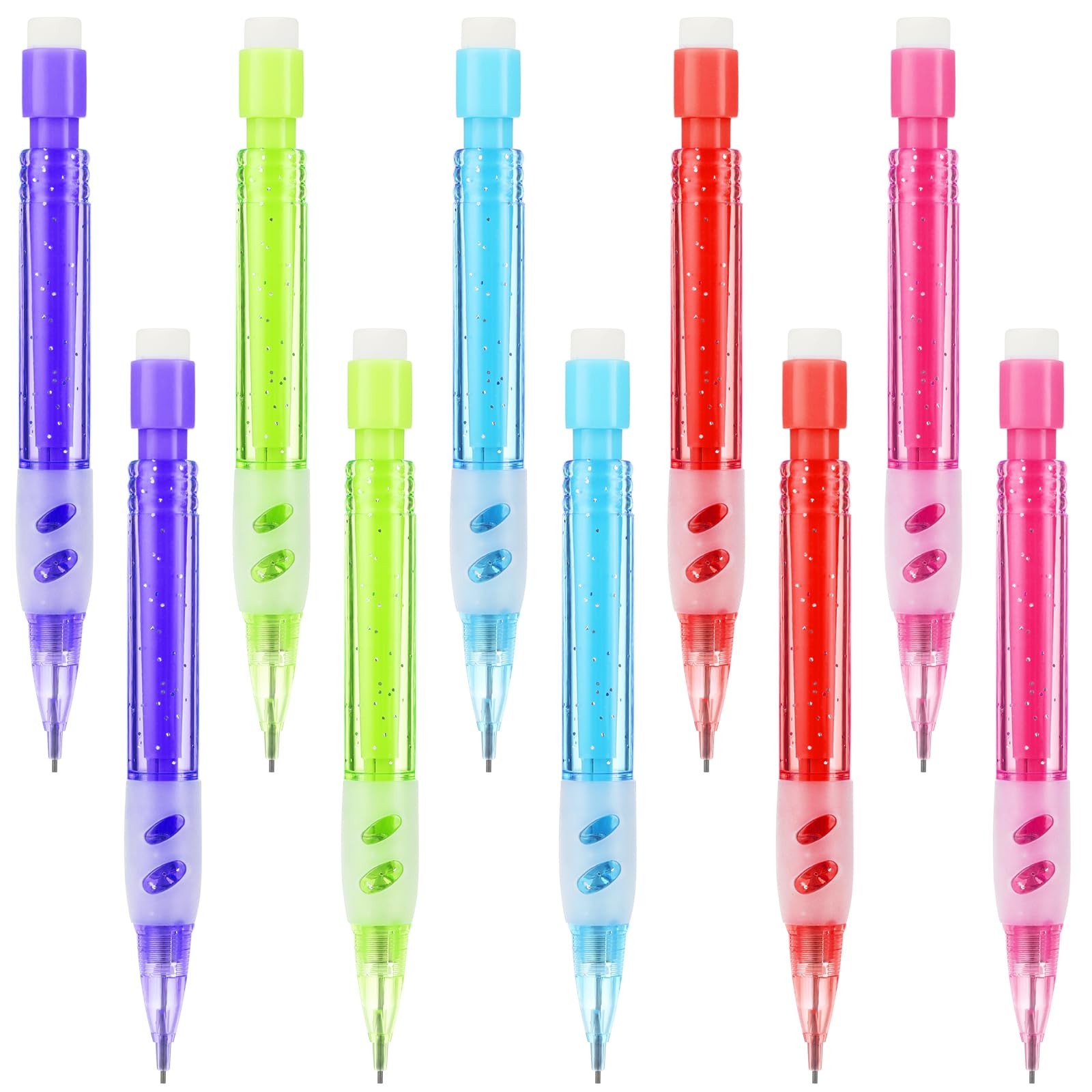 Mabor 10 PCS Mini Mechanical Pencils 0.7mm Automatic With Eraser for High Sch…