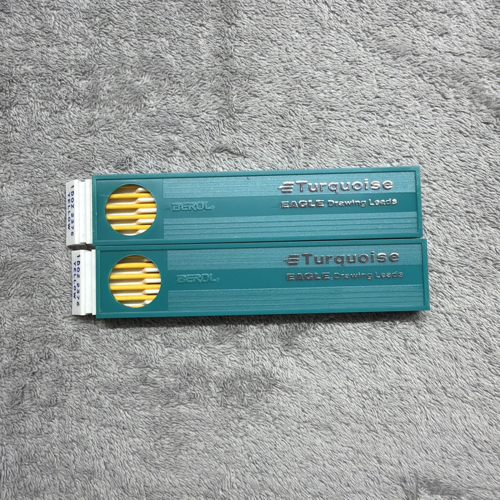 Vintage Berol Turquoise Eagle Drawing Leads #2376 YELLOW 2 12 Packs