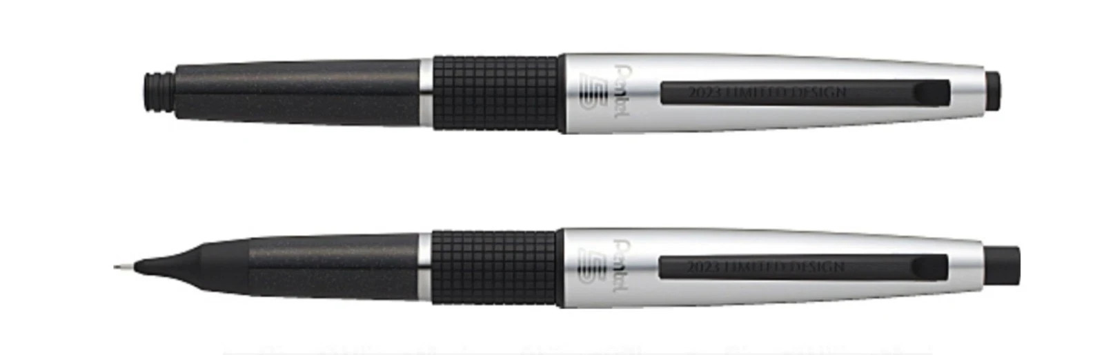 Pentel Kerry 0.5mm Mechanical Pencil Black Silver Limited P1035L-AZO Sharp Cap