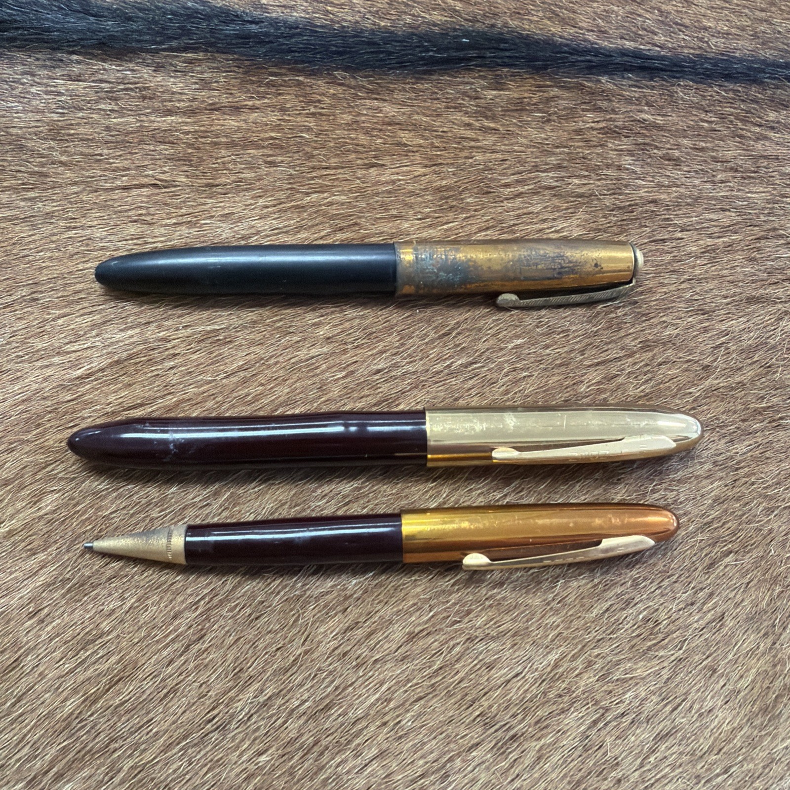 Vintage Linden Mechanical Pencil and fountain pen. Bakelite handles USA MADE