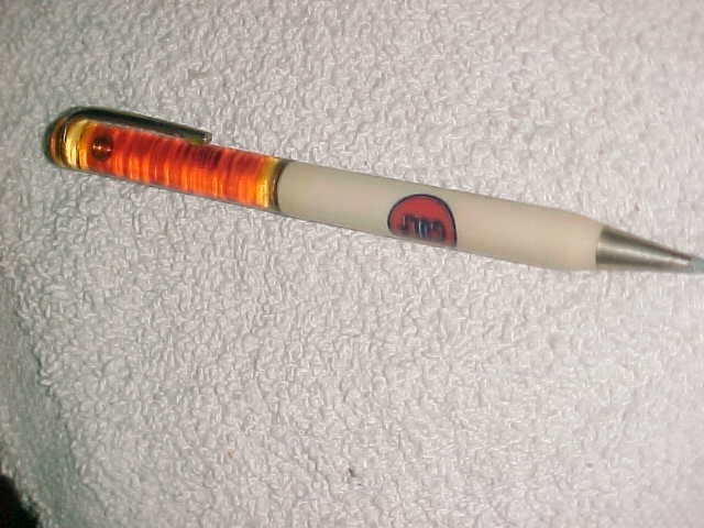 4 PENCILS vntg JOHN DEERE – GULF OIL TOP – U S S RUPERTUS NAVY and PETER PEN