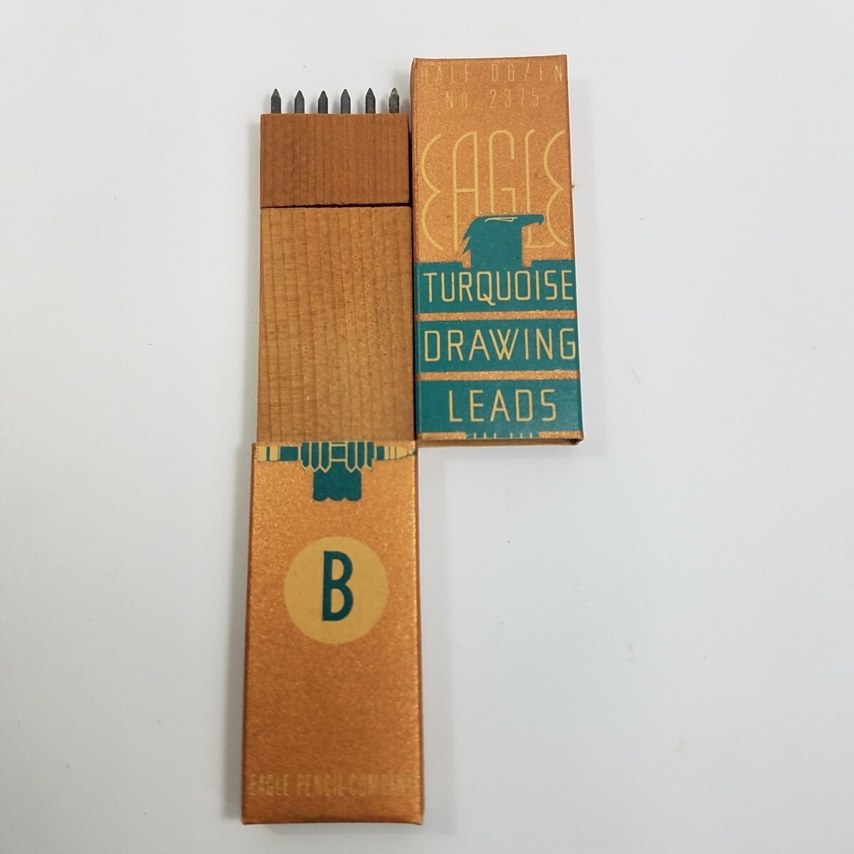 Box of 6 Eagle Turquoise Drawing Leads 2375 B Original Packaging Unused