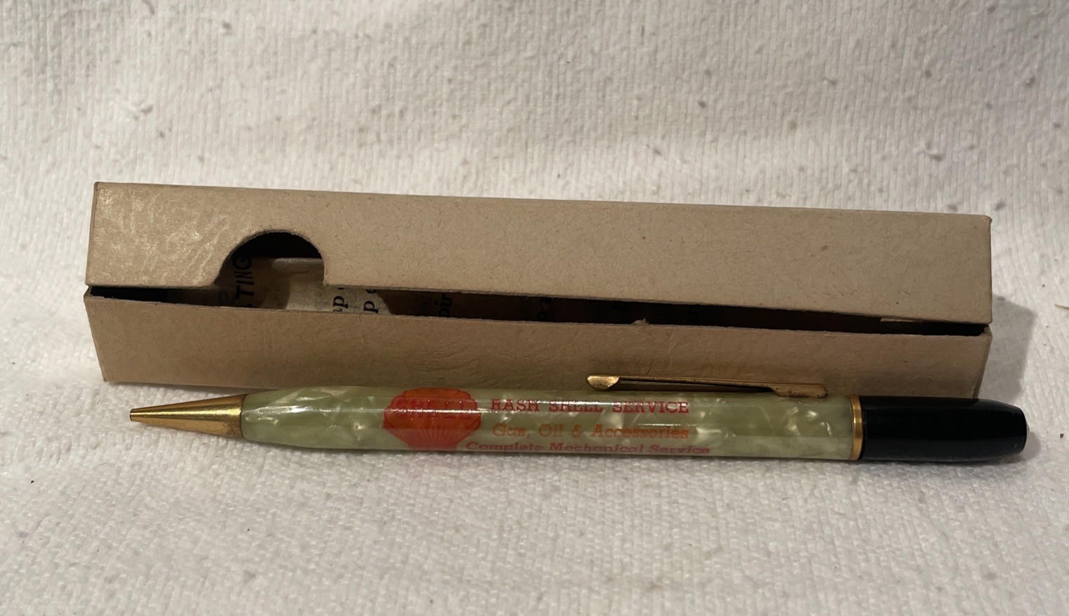 Vintage Mechanical Pencil, Rash Shell Service advertisement