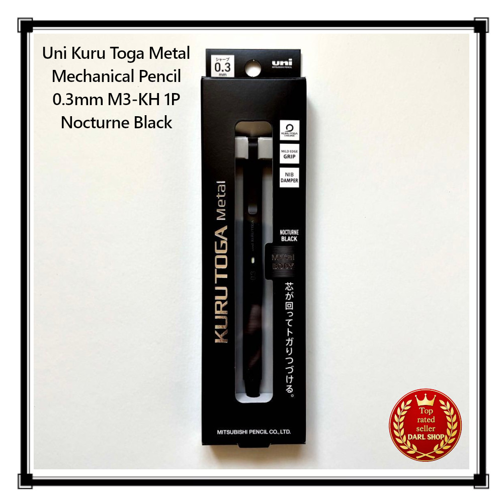 Uni Kuru Toga Metal Mechanical Pencil 0.3mm M3-KH 1P Nocturne Black Japan New