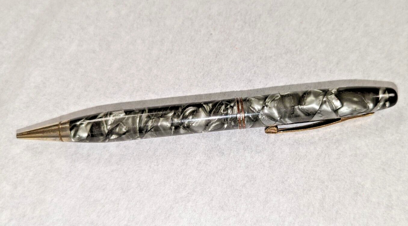 Vintage RARE Parker Gray/Green/Black Mother Of Pearl Mechanical Pencil-Untested