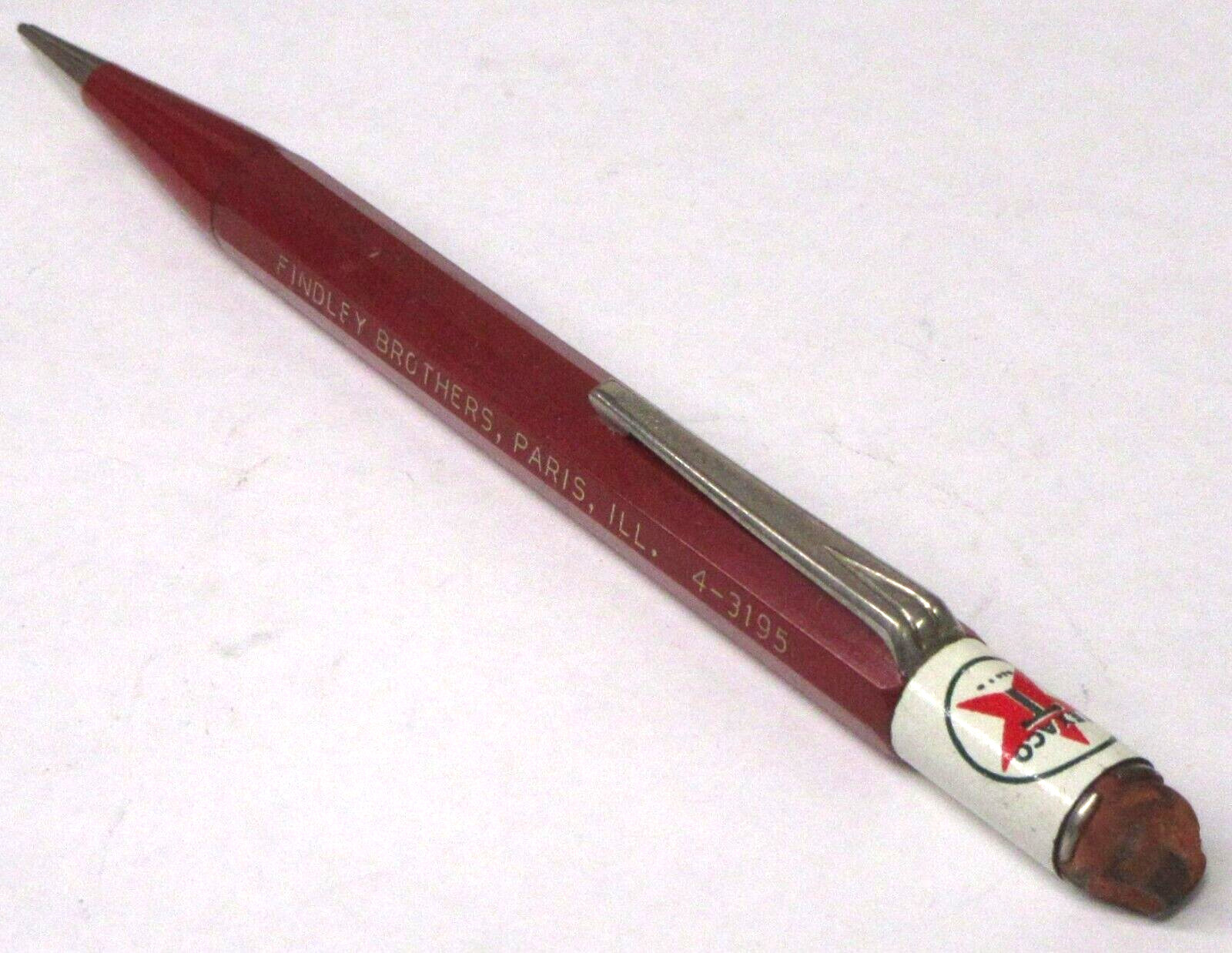 1930’s TEXACO Paris Illinois 5.75″ can top Autopoint Mechanical Pencil xz