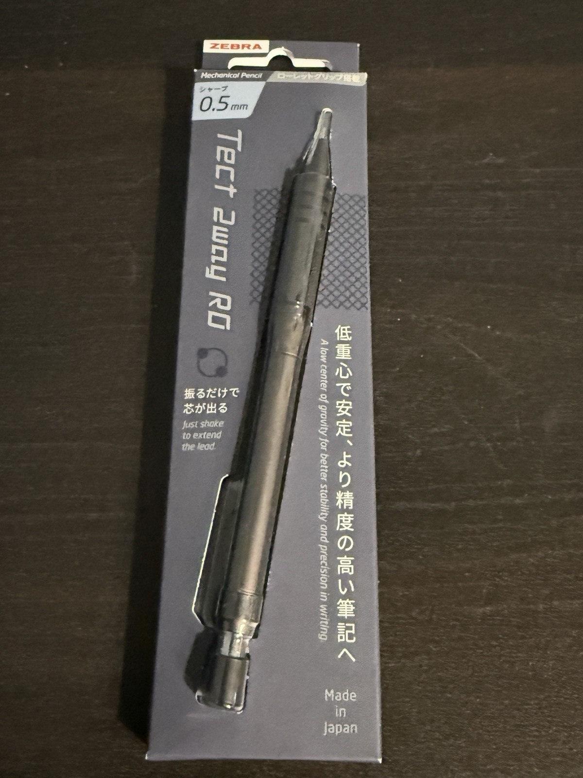 Zebra Mechanical Pencil Tect Two-Way RO Graphite Black P-MA141-GBK