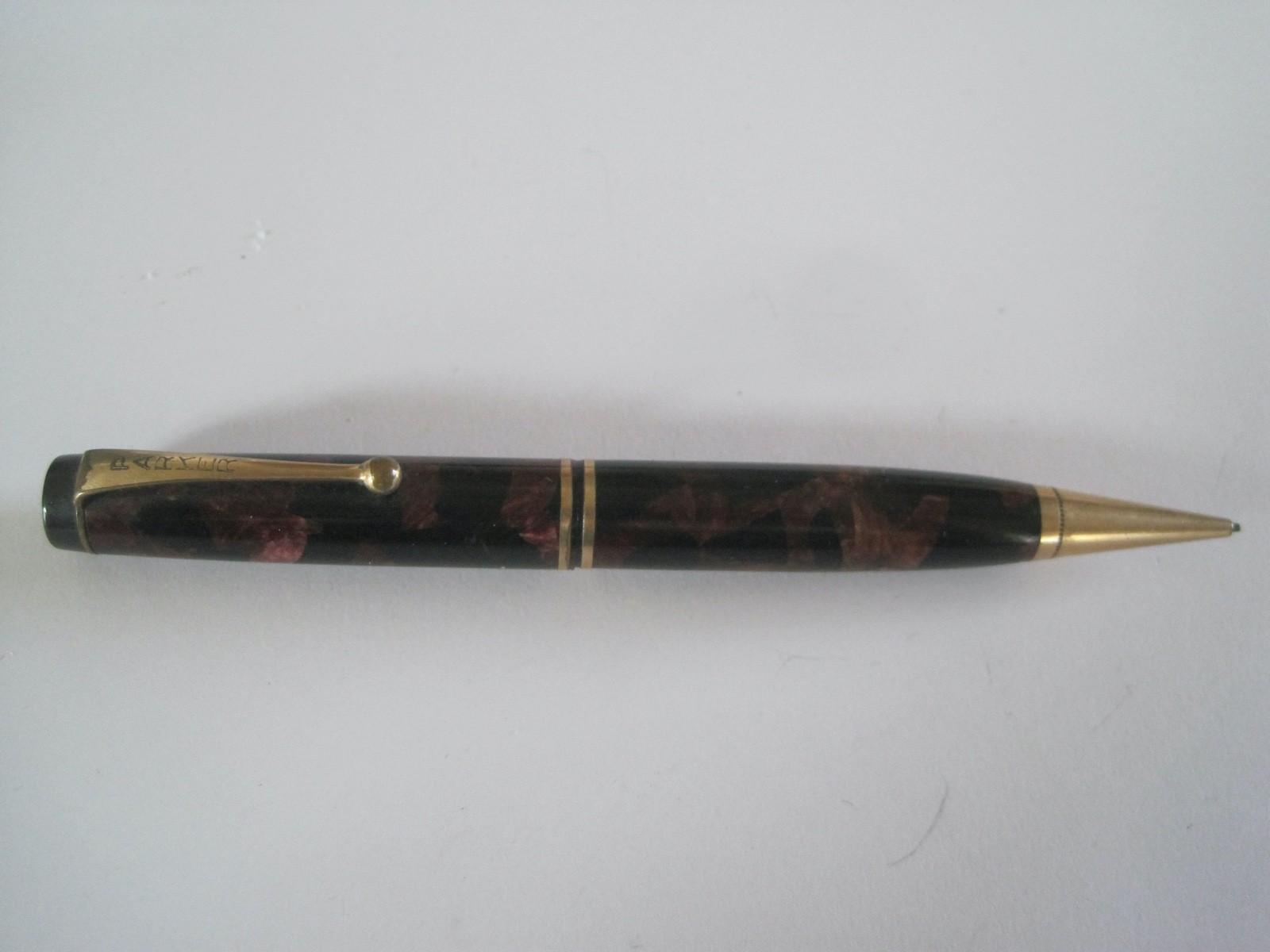 Parker Marbled Gold Tone Duofold Mechanical Pencil Antique 1920’s