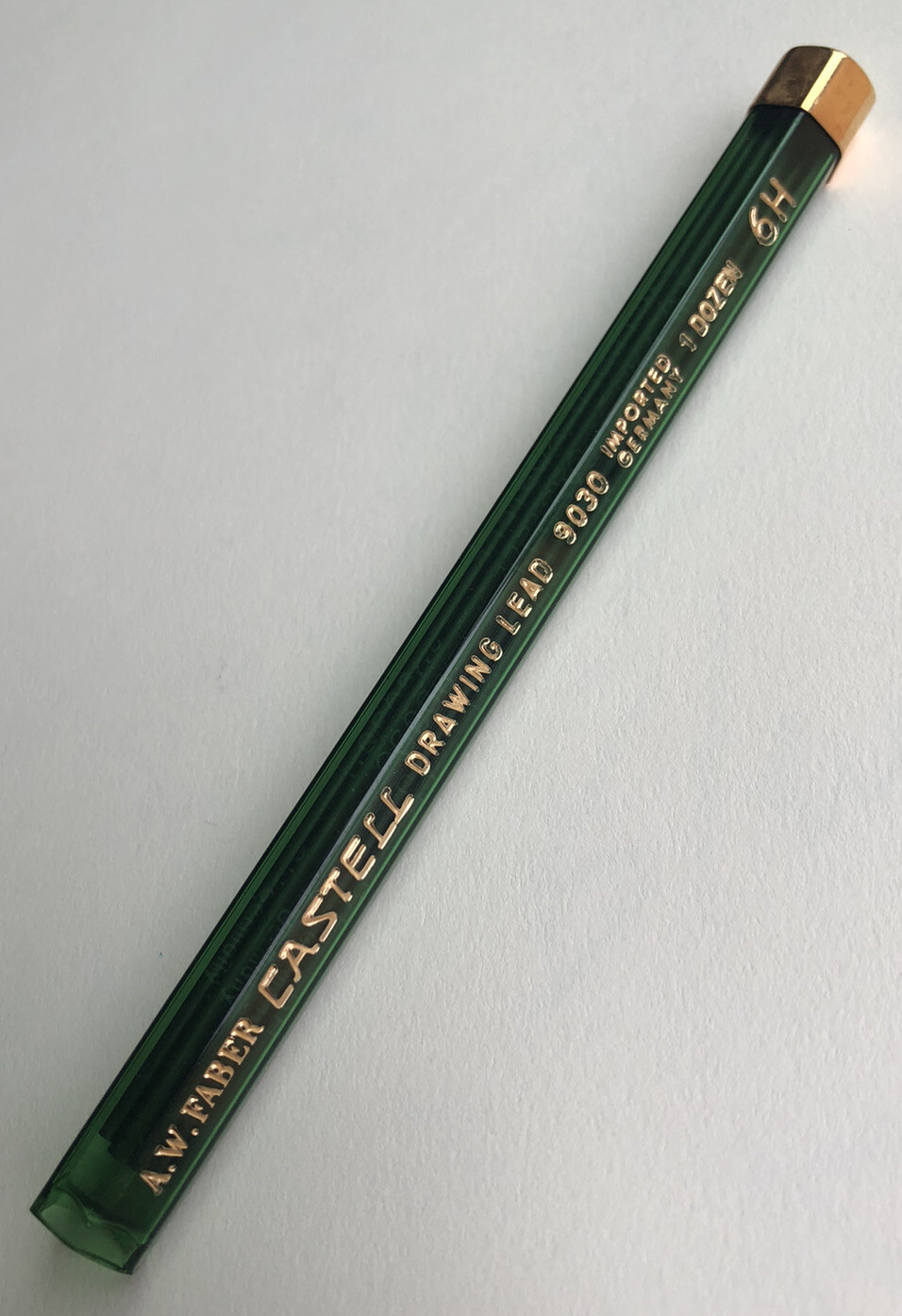 Vintage A. W. Faber Castell Drawing Lead 6H 2mm NOS 12 Pack Tube Germany