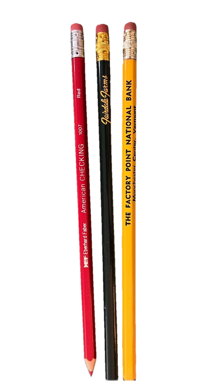 Lot of 3 Vintage Pencils Advertising Mixed Lot Unused Retro Collectible 60 70s
