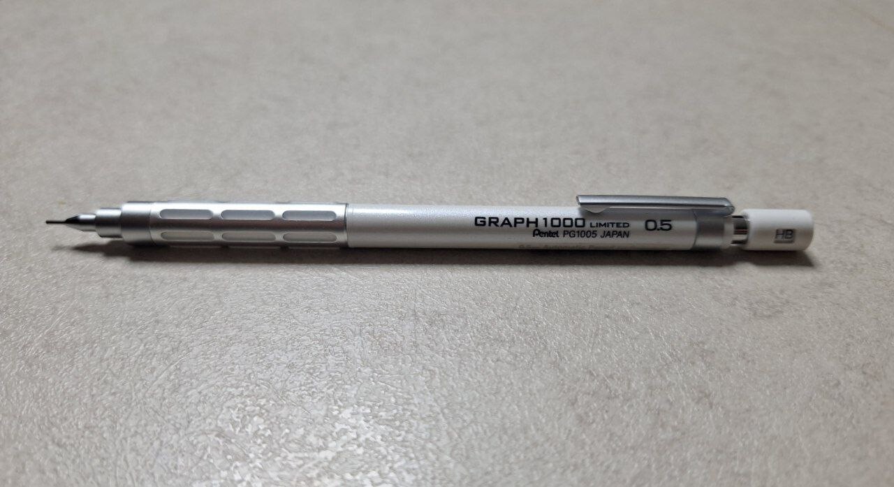 Pentel Discontinued Mechanical Pencil – Graph 1000 Limited Edition 8 Pearl White