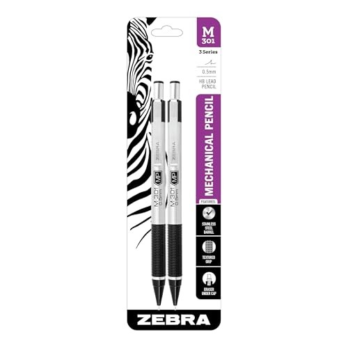 , STEEL M-301 Mechanical Pencils, 0.5mm Fine Point, 1 Count (Pack of 2)