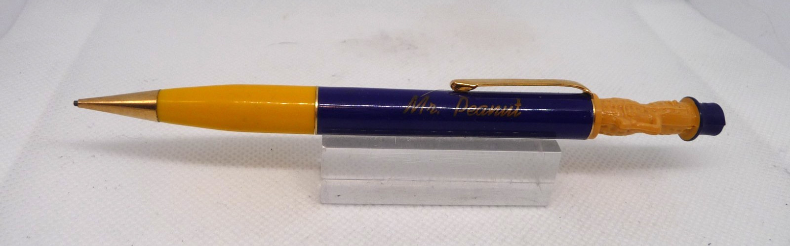 Mr.Peanut by Planters Blue and Yellow l.l mm Pencil–working