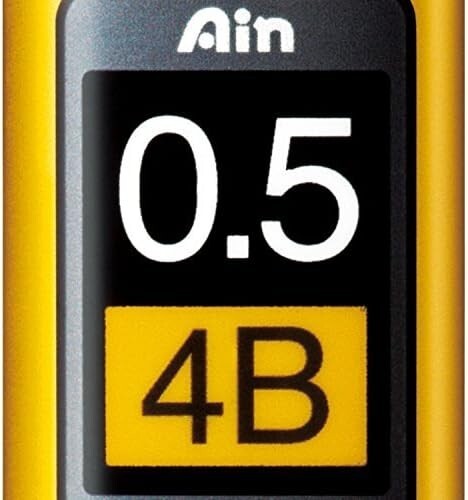 Pentel Mechanical Pencil Lead, Ain Stein, 0.5mm, 4B (C275-4B)