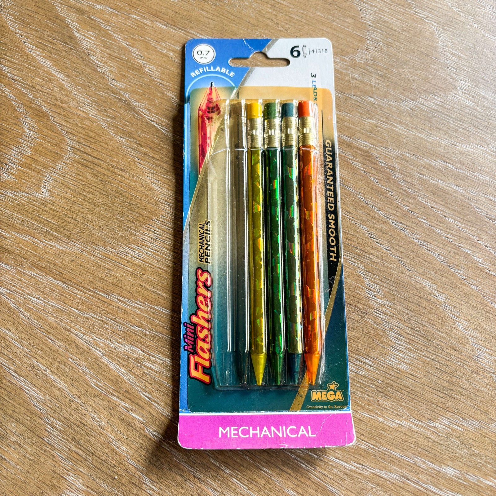Vintage 2007 Y2K Mini Flashers brand mechanical pencils from Mega
