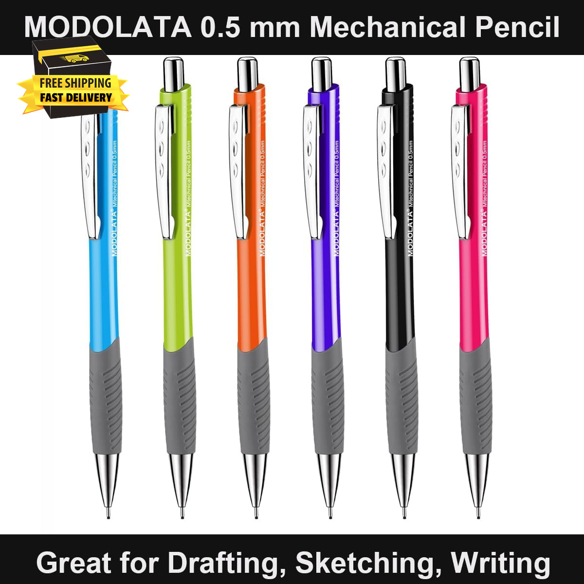 0.5MM Mechanical Pencil Set, Lead Pencils 0.5Mm for Student and Artist Drawing,