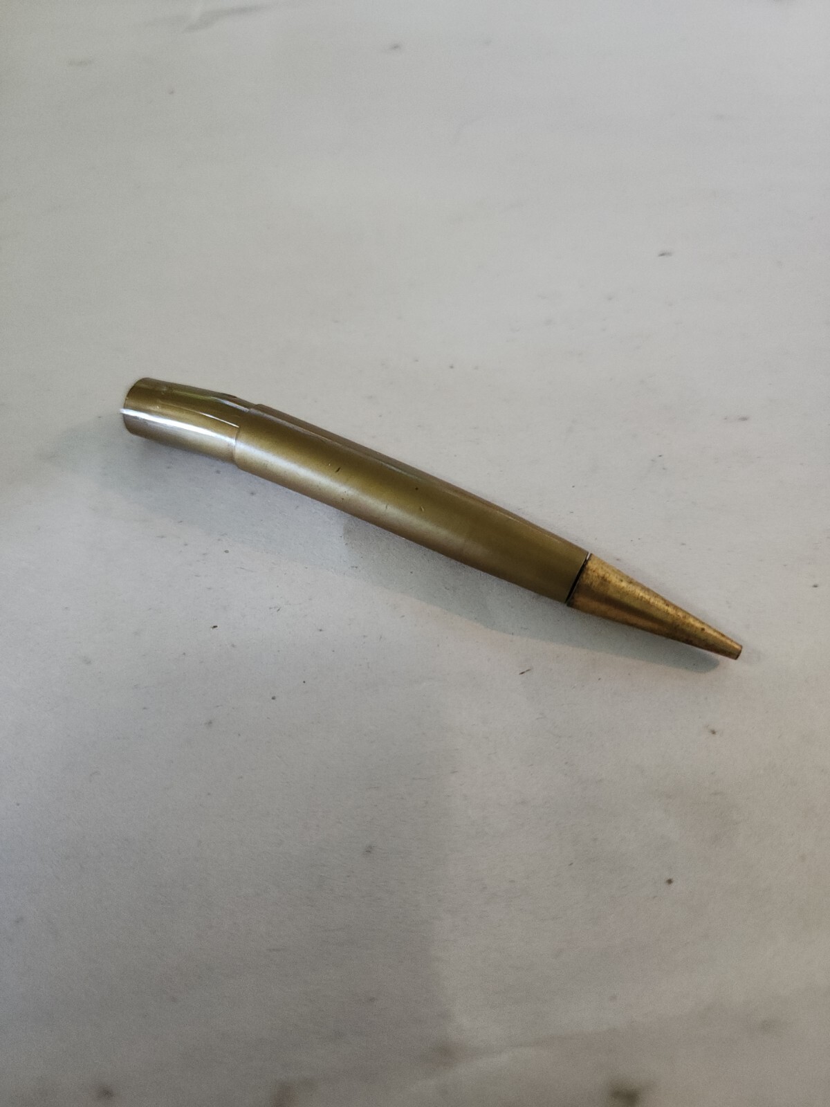 Vintage Gold Tone Mini Mechanical Pencil Twist Bottom Works A87