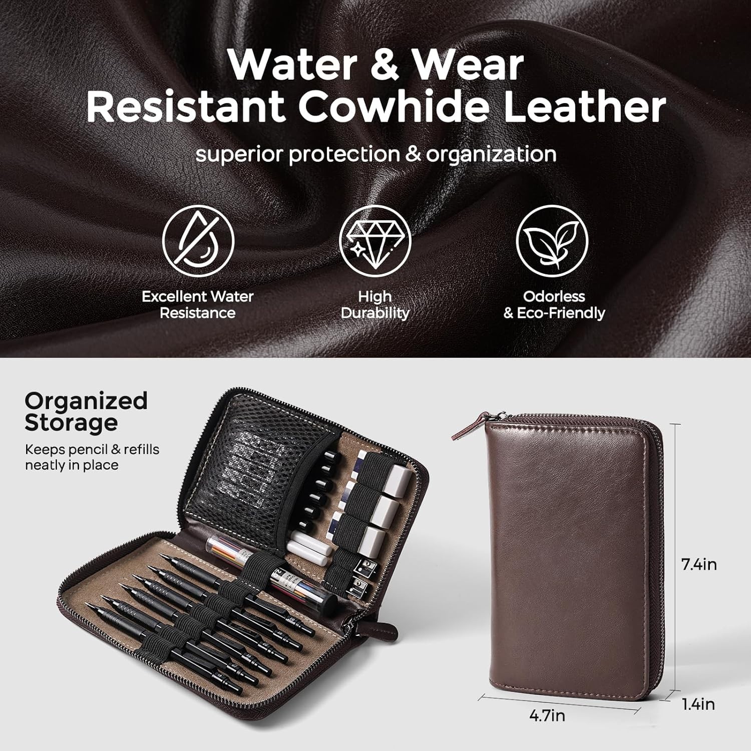 Artist Set with Mechanical Pencils & Leather Case
