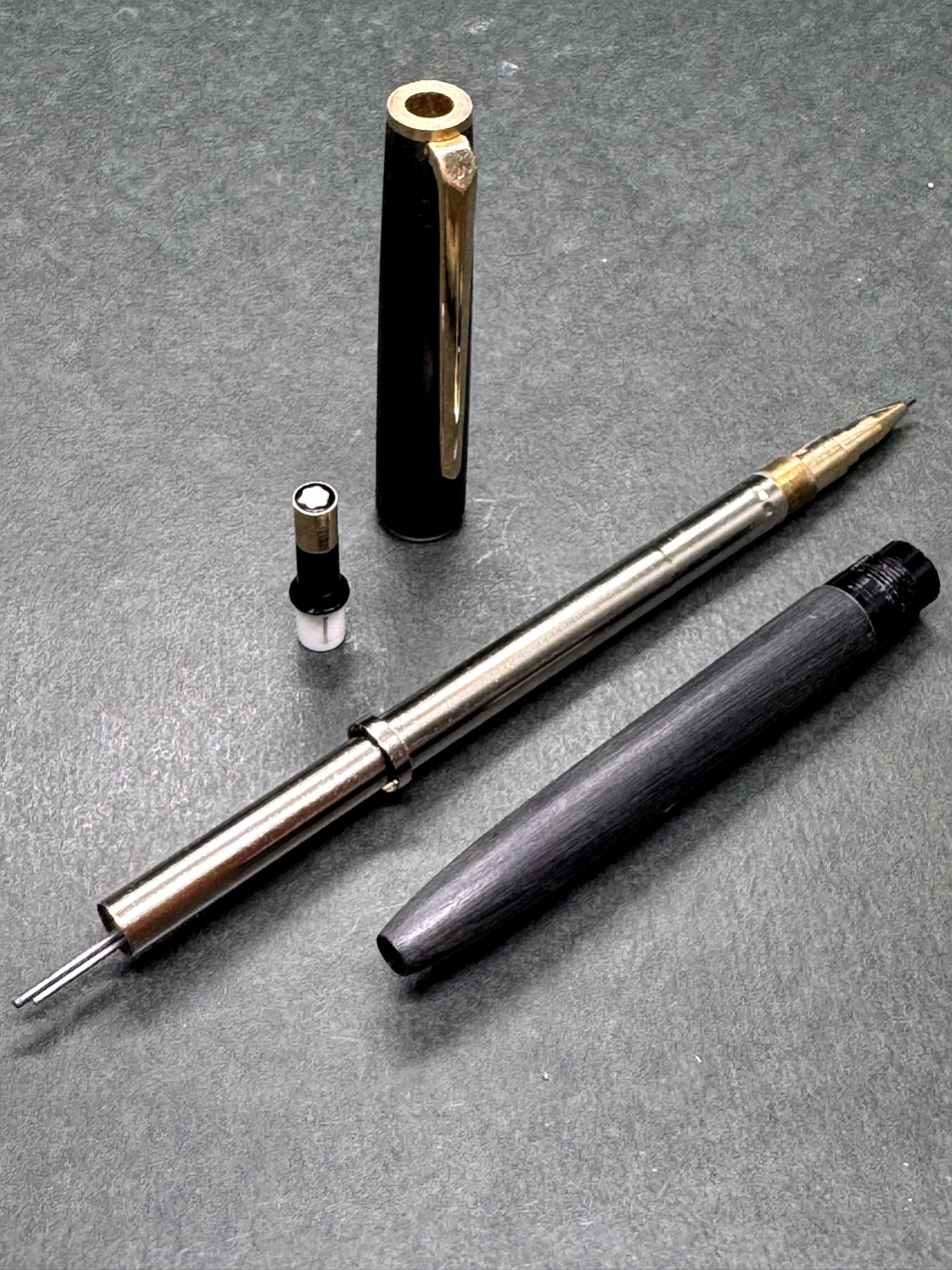 MONTBLANC No.250 Pix Matt-Black Vintage 0.9mm Pusher-Knock Mechanical Pencil