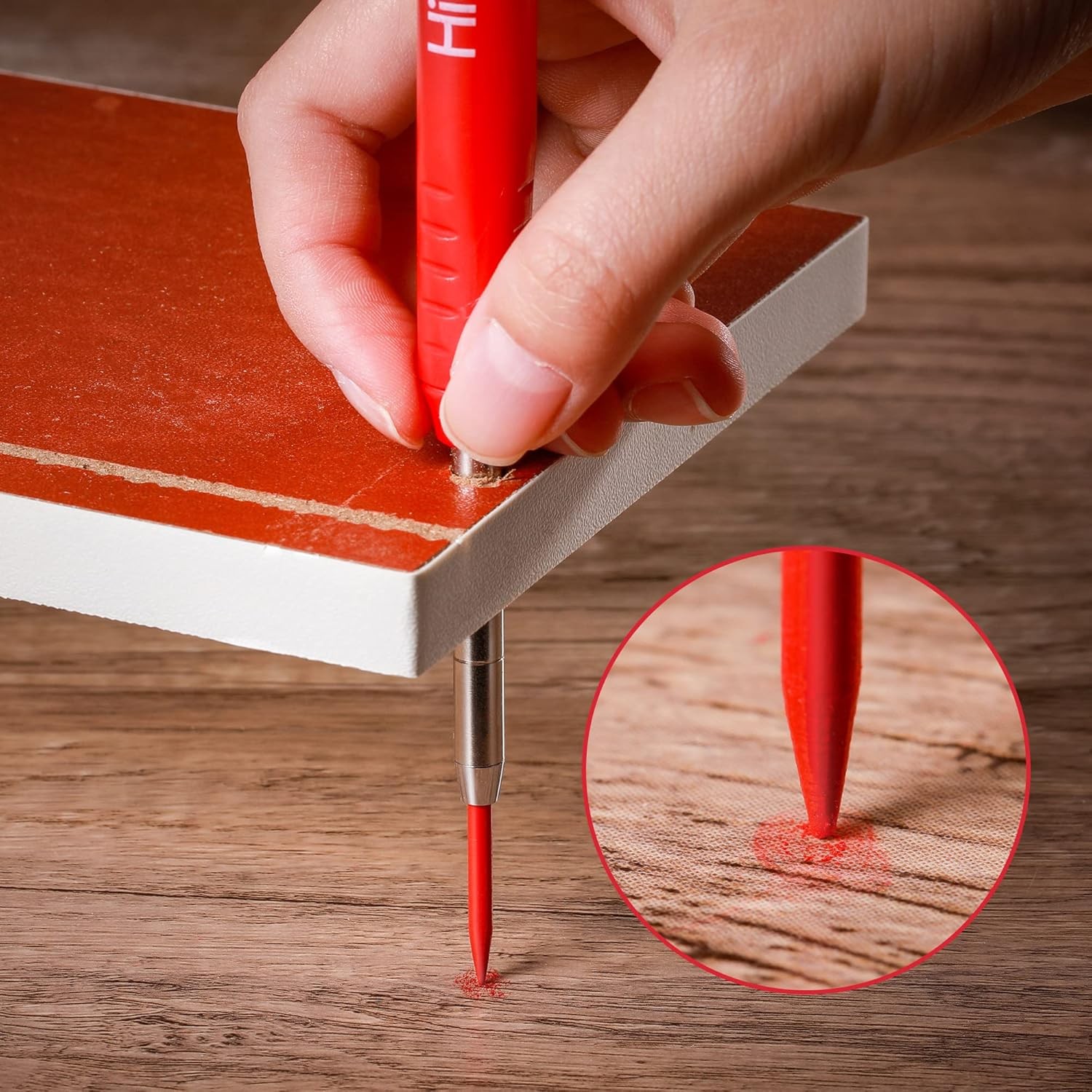 Long Nosed Deep Hole Marker Mechanical Pencils Set with Refills 4 Colors