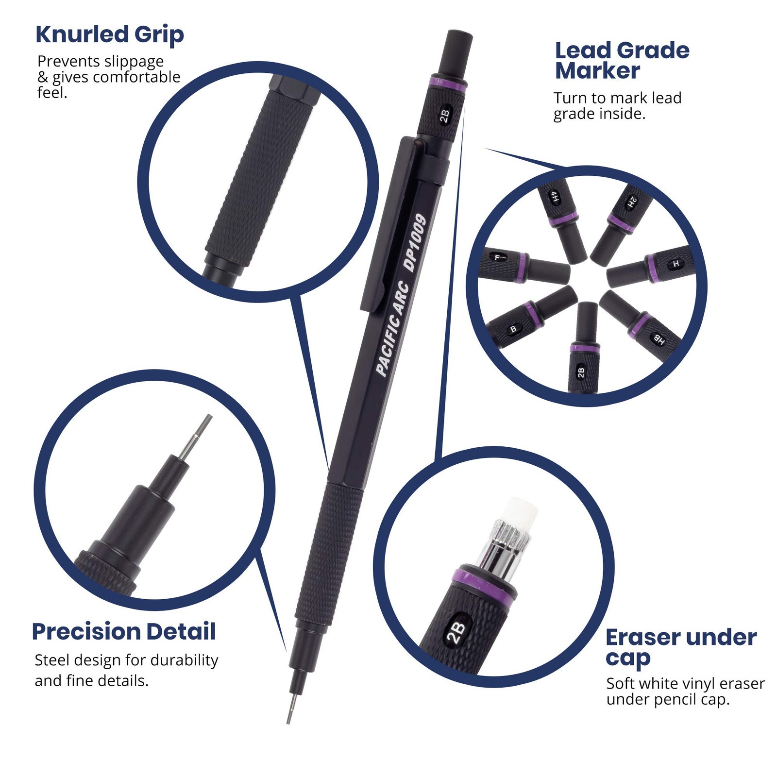Pacific Arc Chromagraph Metal Mechanical Pencil .9 mm Office Product