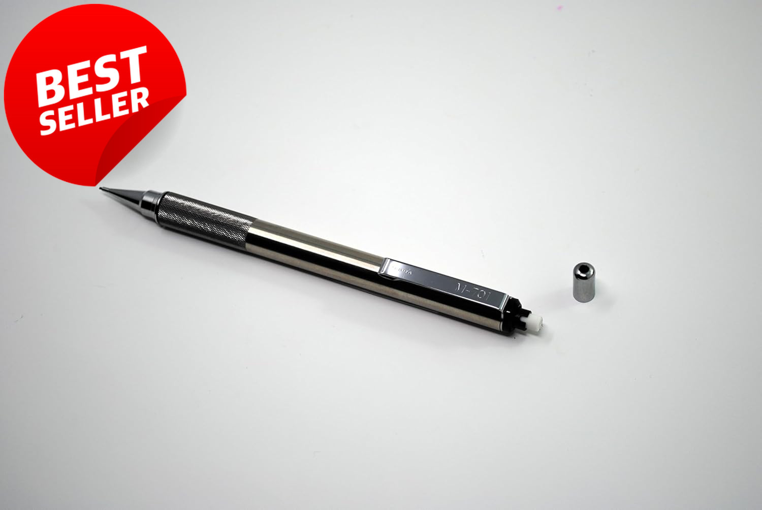 0.7mm Mechanical Pencil Steel Barrel Knurled Grip Refillable 1 Pack – US