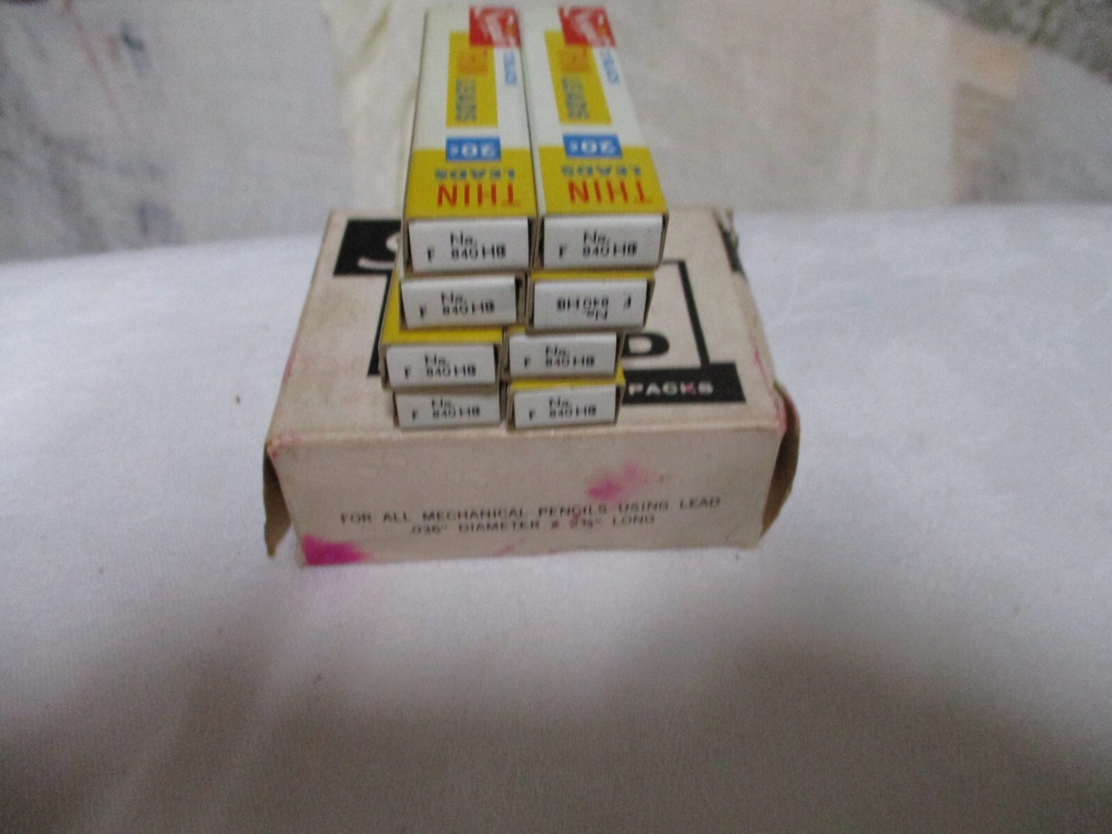 VTG.NOS”SCRIPTO”LOT of(8) pks. BLACK THIN LEADS,MEDIUM SOFT=12 LEADS PER BOX=96
