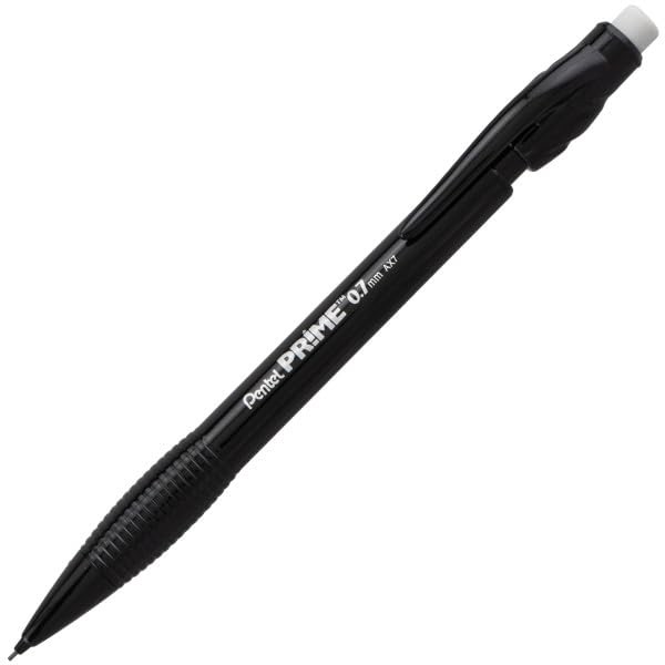 Pentel Prime Mechanical Pencil 0.7mm, Black 12 Count (Pack of 1),