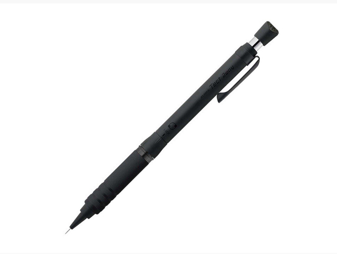 Zebra Mechanical Pencil Tect Two-Way RO Dark Black Shake To Advance Lead Fancy