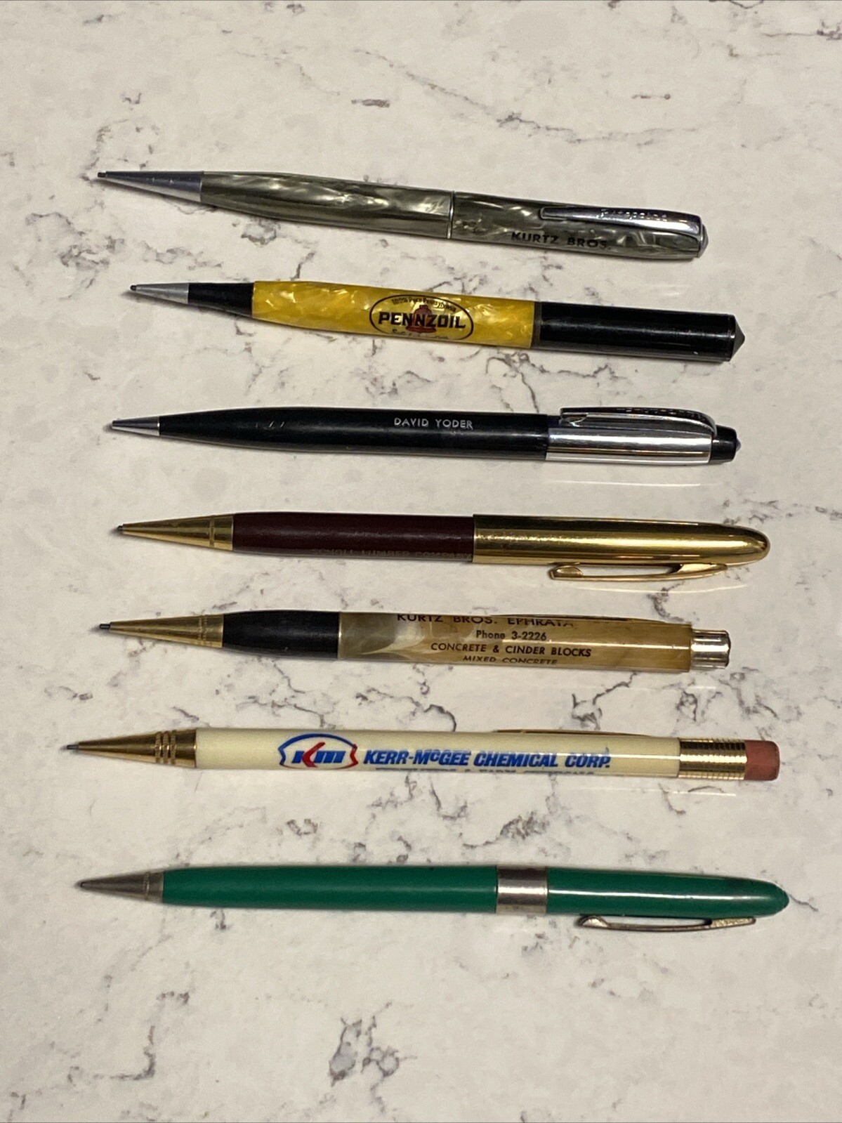 7 Vintage Redipoint Ritepoint & Other Mechanical Pencils Pennzoil