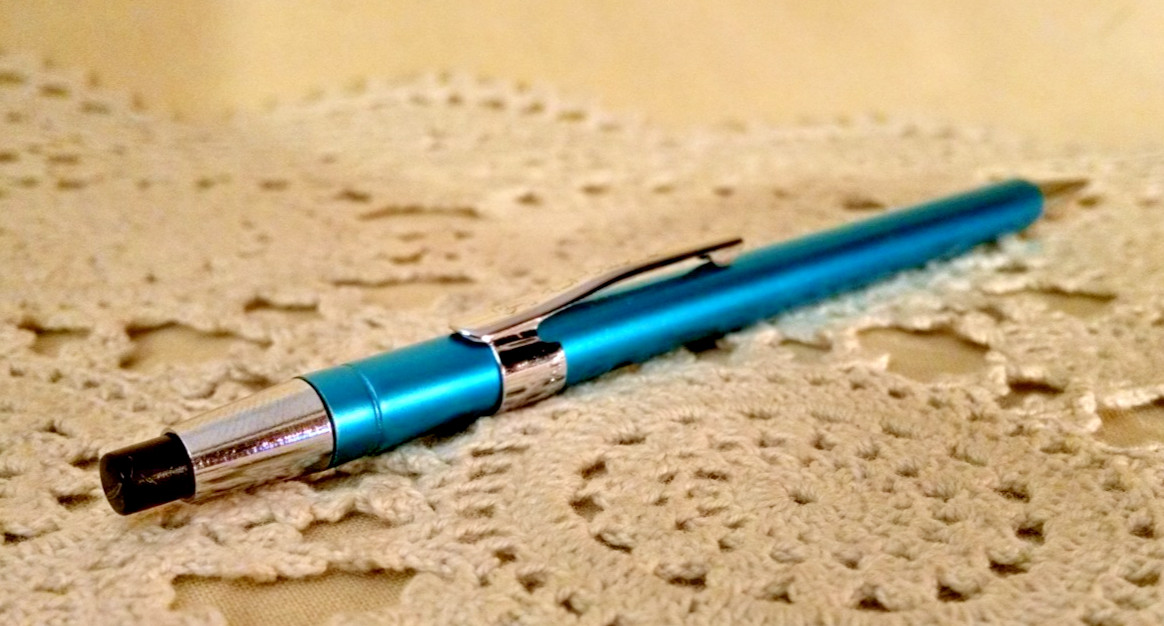 AutoPoint Mechanical Pencil Extendable Pointer AJ OJ Vintage Japan Metallic Blue