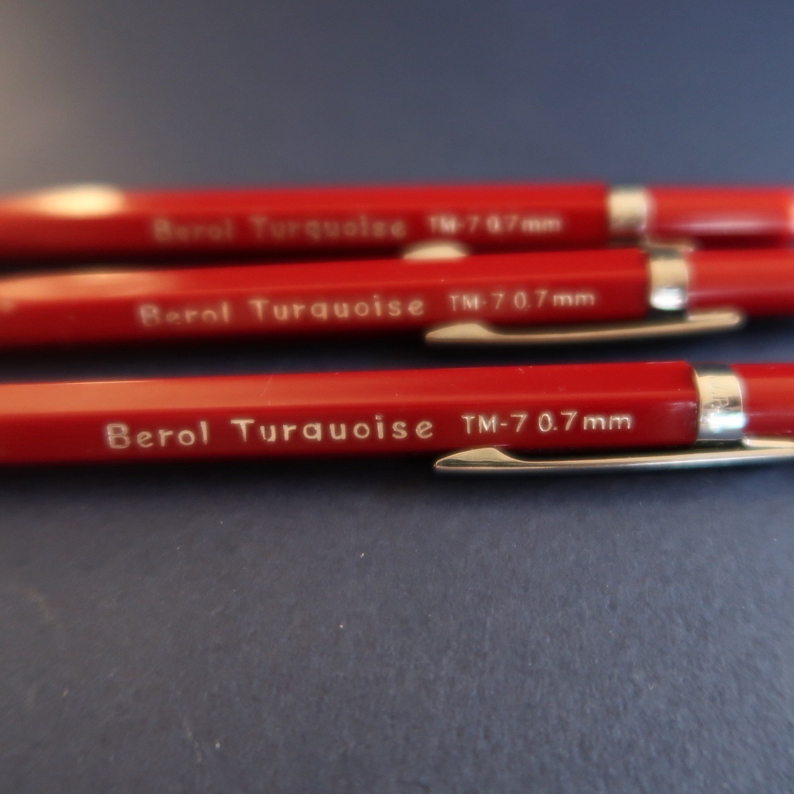 Vtg Berol Turquoise TM-7 Mechanical Pencil 0.7mm Red Drafting Drawing Lot Of 3