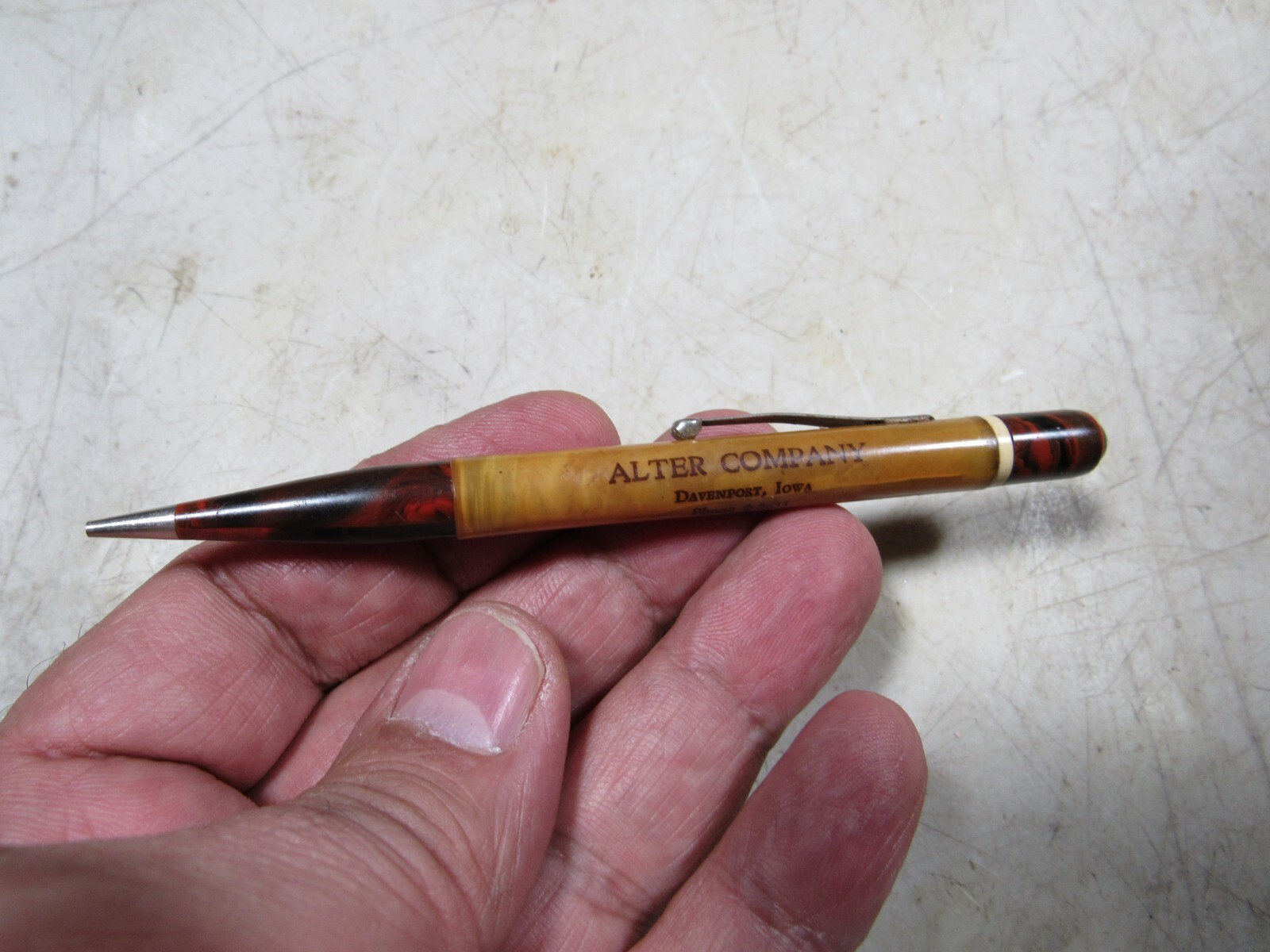 Vintage/Antique Redipoint Bakelite Catalin Mechanical Pencil Davenport Iowa