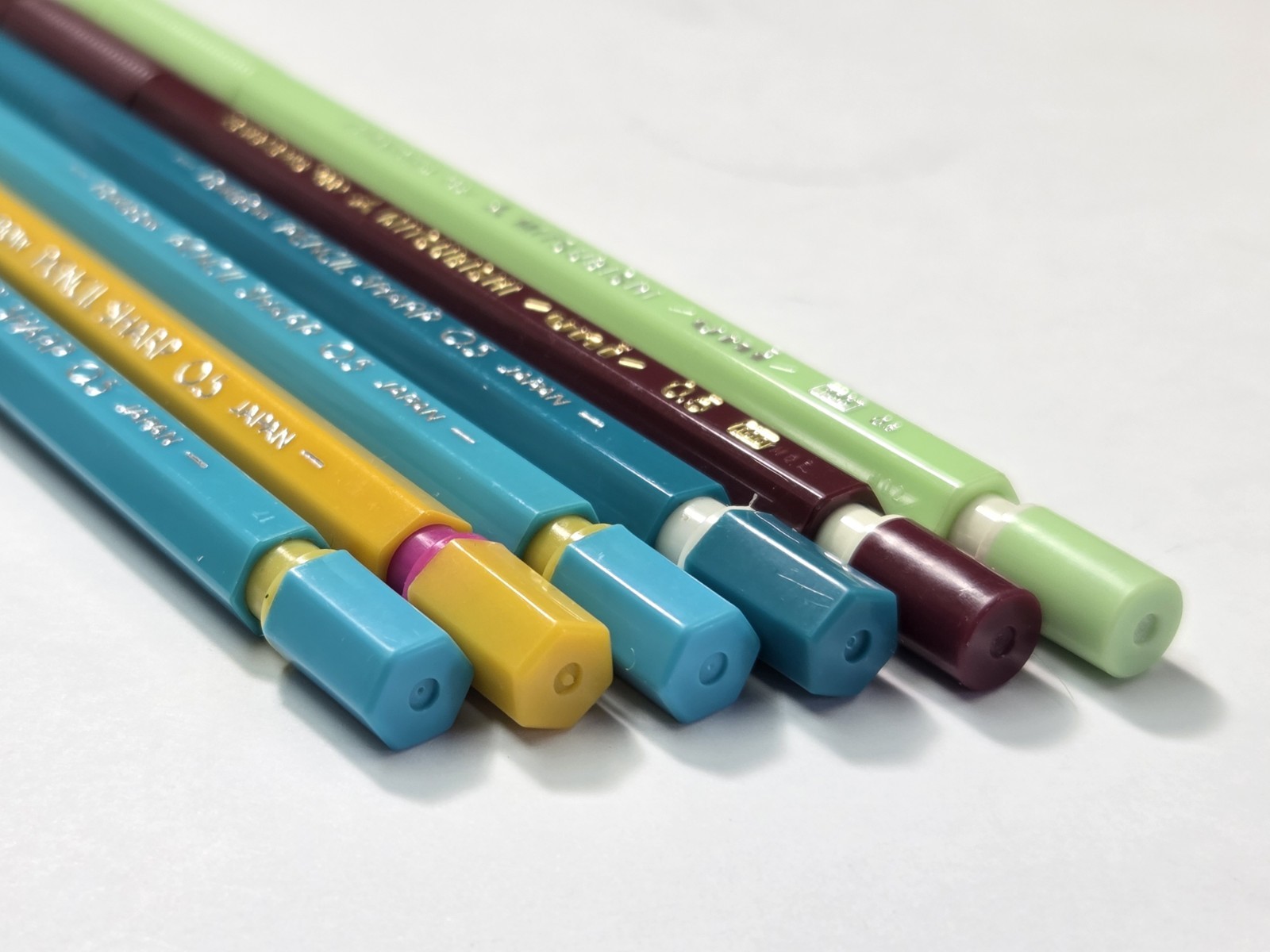 Tombow Pencil Sharp & Mitsubishi Uni Vintage mechanical pencil set of 6