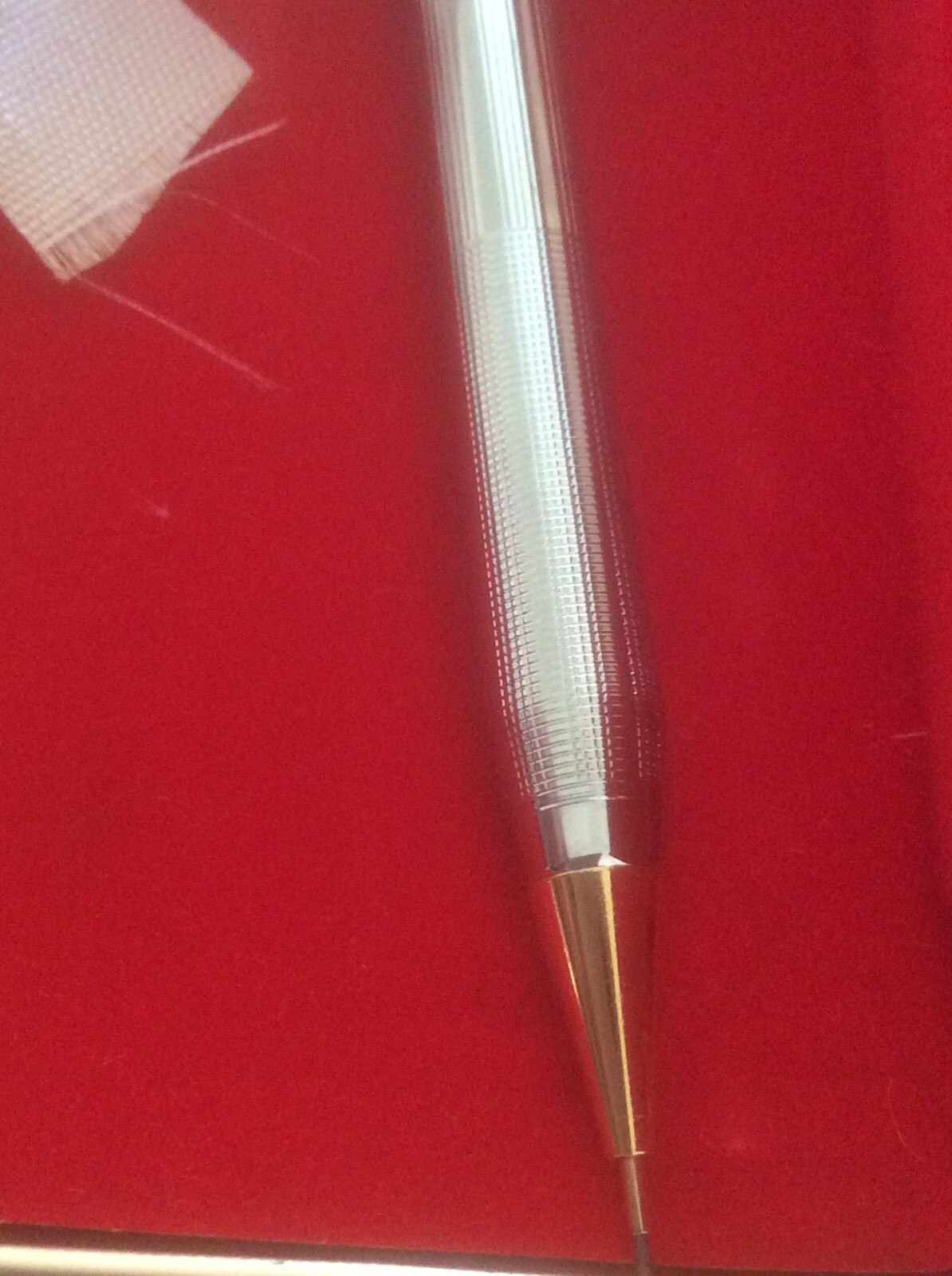Vintage Centennial USA Mechanical Silver Tone With Lead Pencil Red Velvet Box