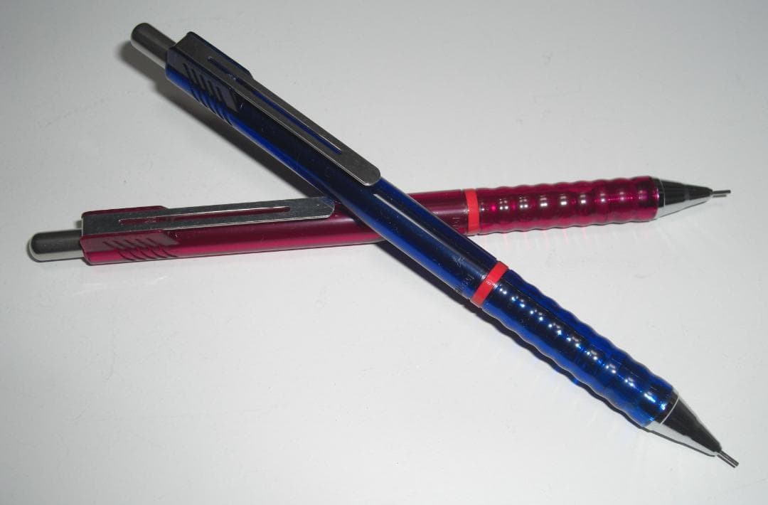 rOtring Tikky II 0.5mm Mechanical Pencil Set of 2 Clear Blue Bordeaux Drafting