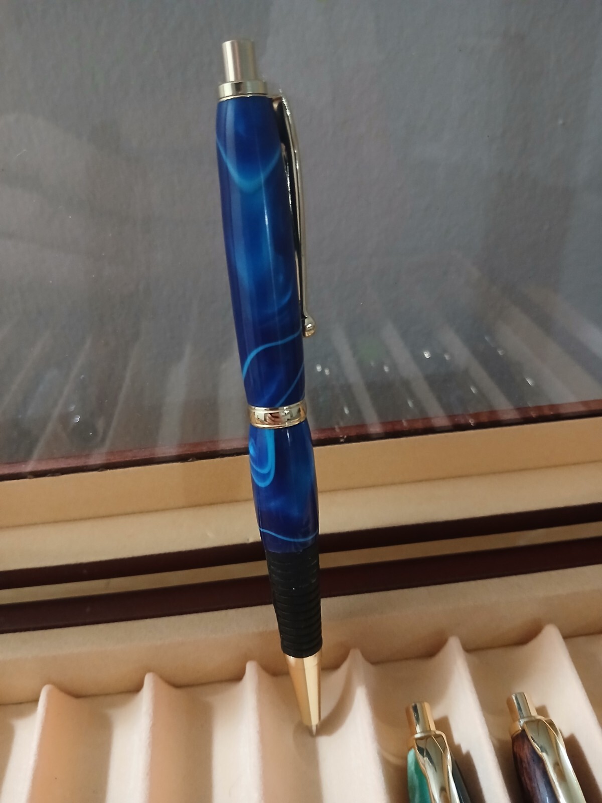 blue acryllic comfort grip mechanical pencil