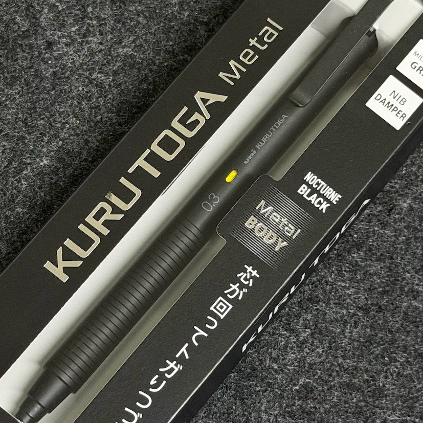 Uni Kuru Toga Metal 0.3mm Mechanical Pencil Nocturne Black M3-KTM-1P.24 BNIB Jap