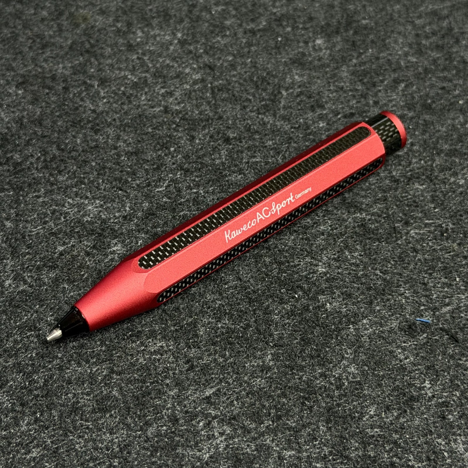 NEW Kaweco AC Sport Mechanical Pencil 0.7mm Red Carbon Fiber Aluminum Germany