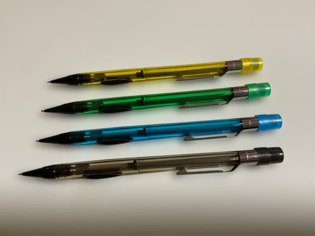 Vintage Pentel PD345 Quicker Clicker Mechanical Pencil 0.5mm Set of 4