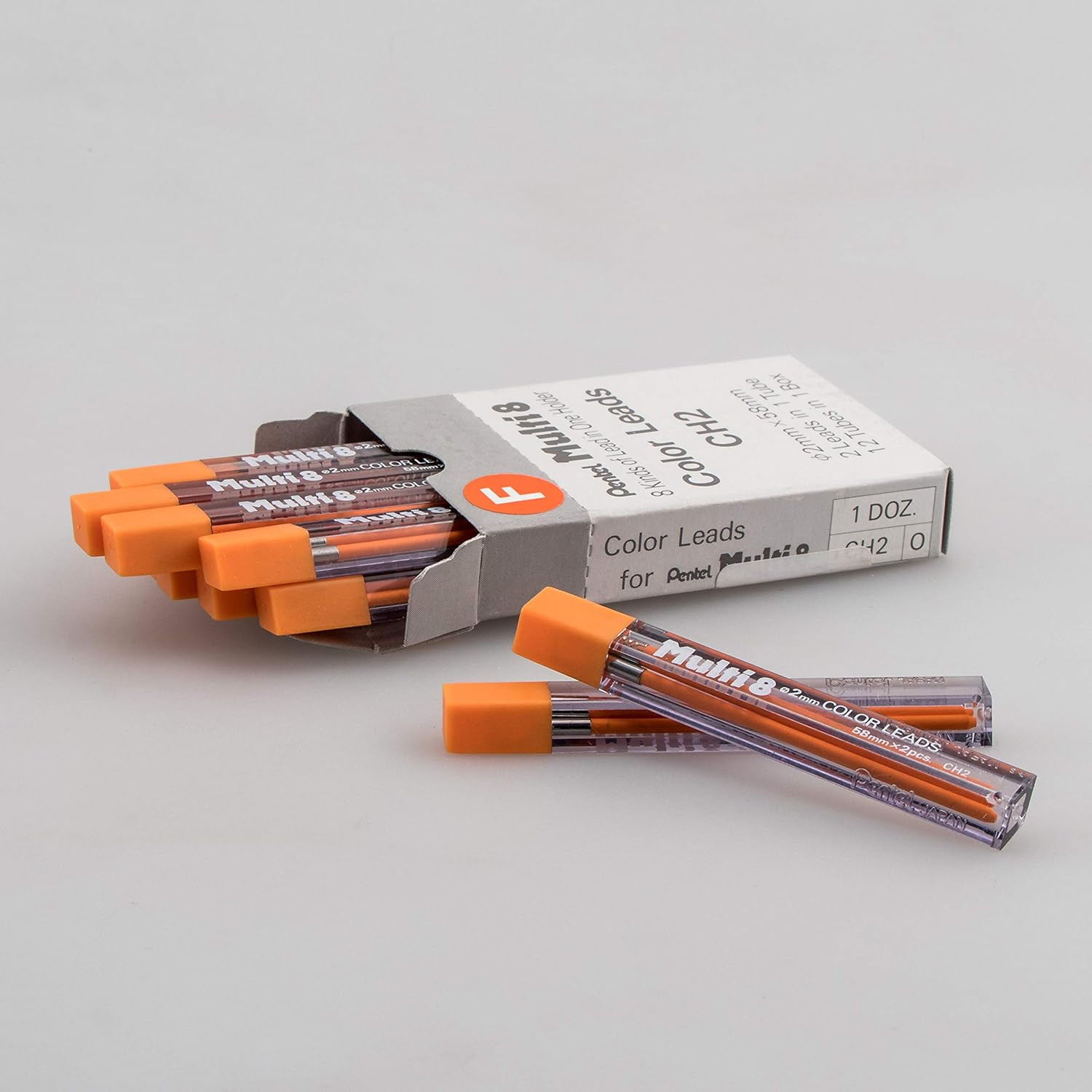 Arts 8 Colour Pencil Lead Refill, Orange, 24 Pieces of Lead (CH2-F)